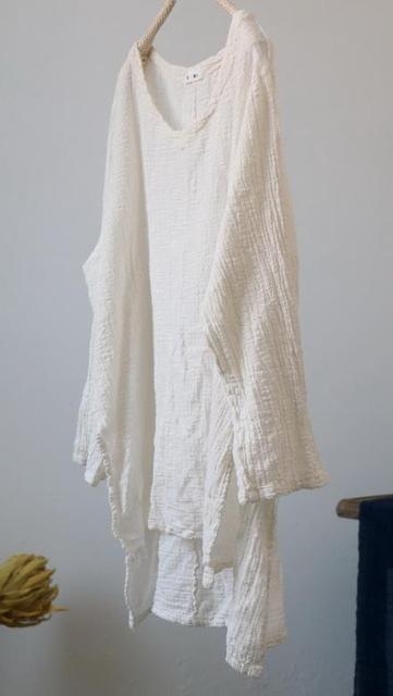 Breathable Linen High-Low Top - VERGITR