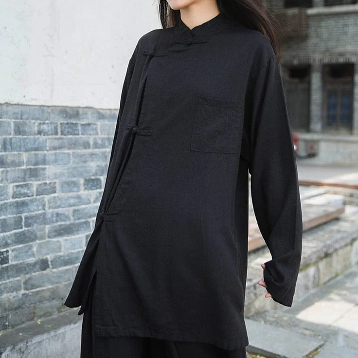 Minimalist Cotton & Linen Blouse - YOUXIZT