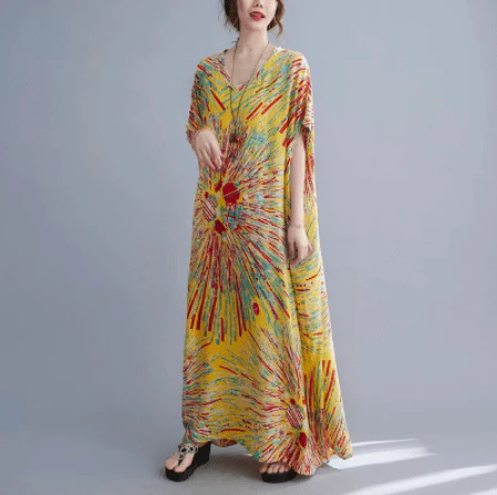 Fireworks Kaftan Dress - YOUXIZT