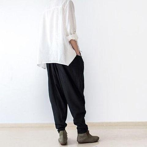 Loose Linen Trousers - YOUXIZT