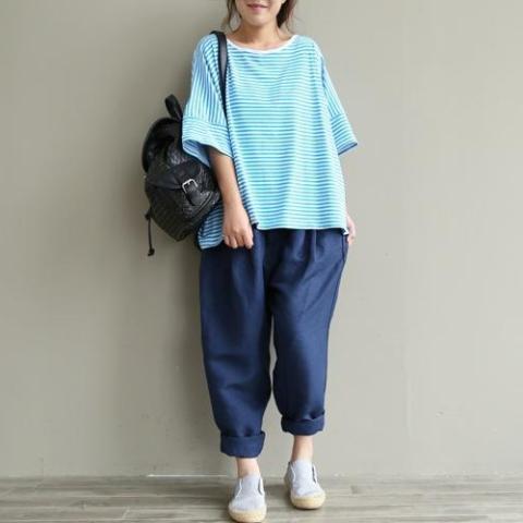 Casual Literary Roll-up Trousers - YOUXIZT