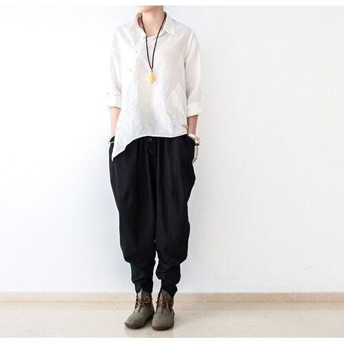 Loose Linen Trousers - YOUXIZT