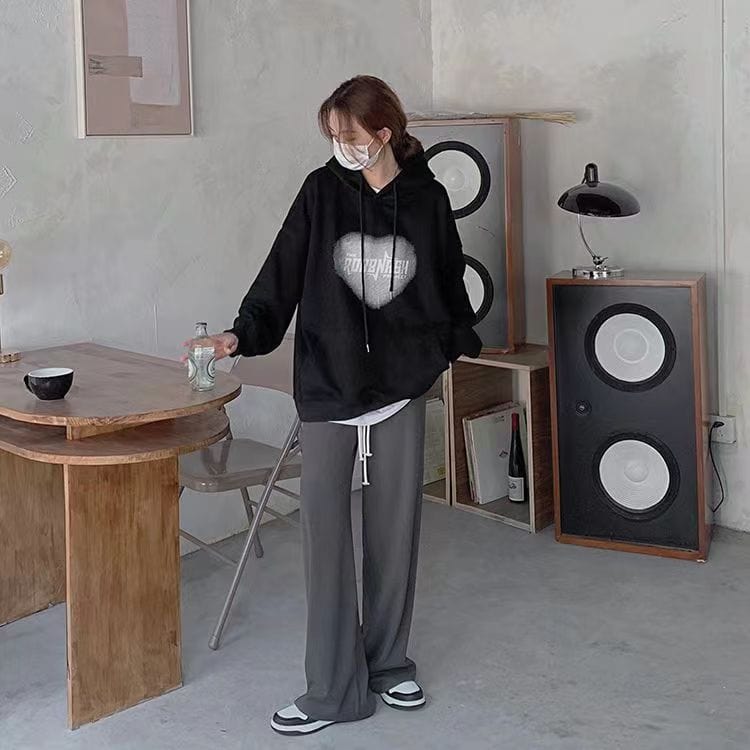 Letter Printed Baggy Hoodie - YOUXIZT