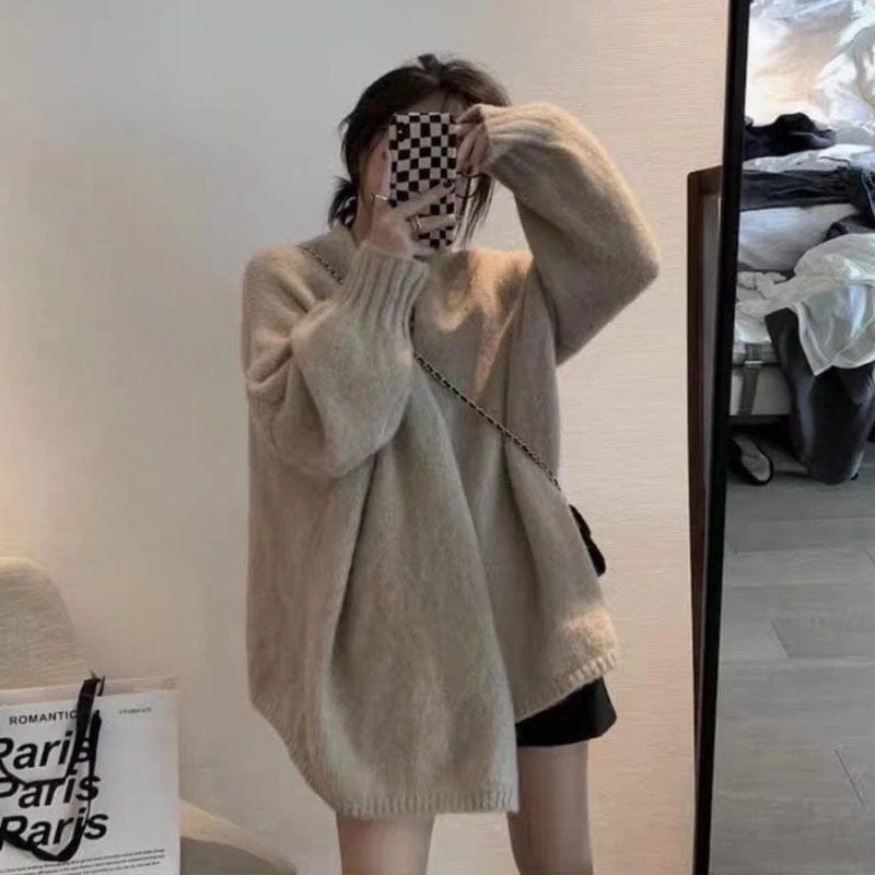 Japanese Lazy Style Knitted Cardigan - YOUXIZT