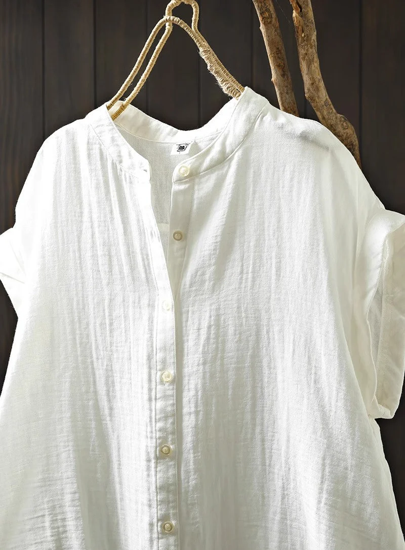 Moon Haze Women's Cotton Shirt - YOUXIZT