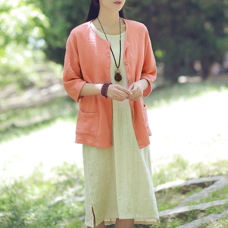 Zen Cotton Button Up Blouse - YOUXIZT