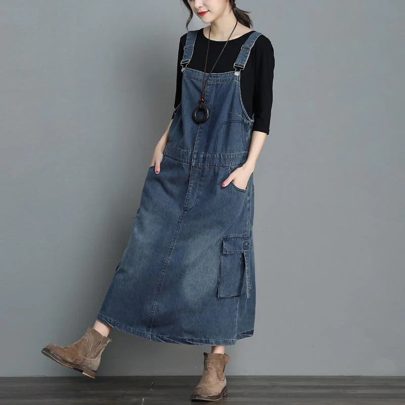 Denim Overall Dress - YOUXIZT