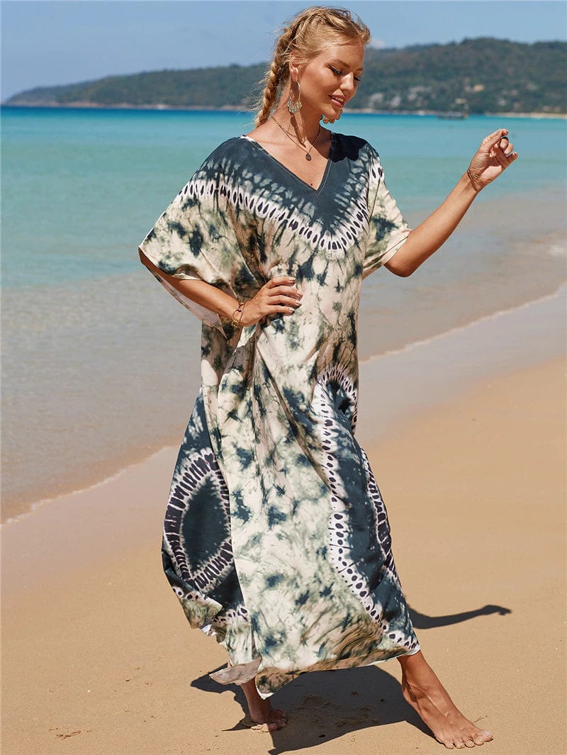 Talina Green Tie Dye Dress - YOUXIZT