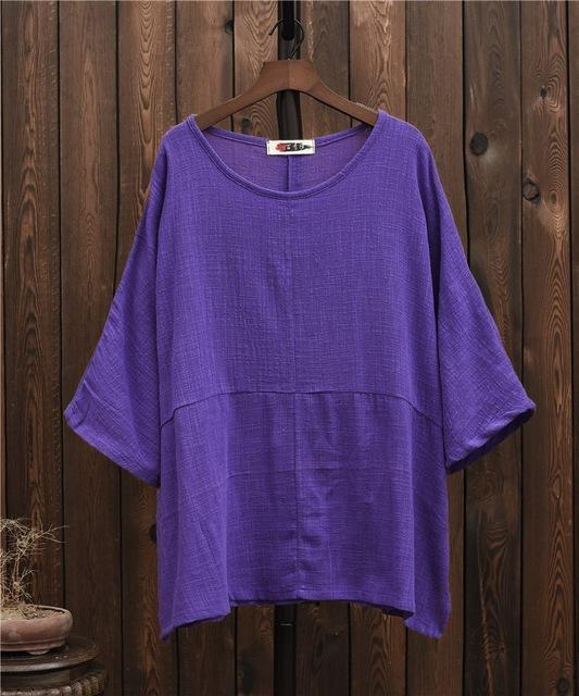 Flowy 3/4 Batwing Sleeve T-Shirt - YOUXIZT