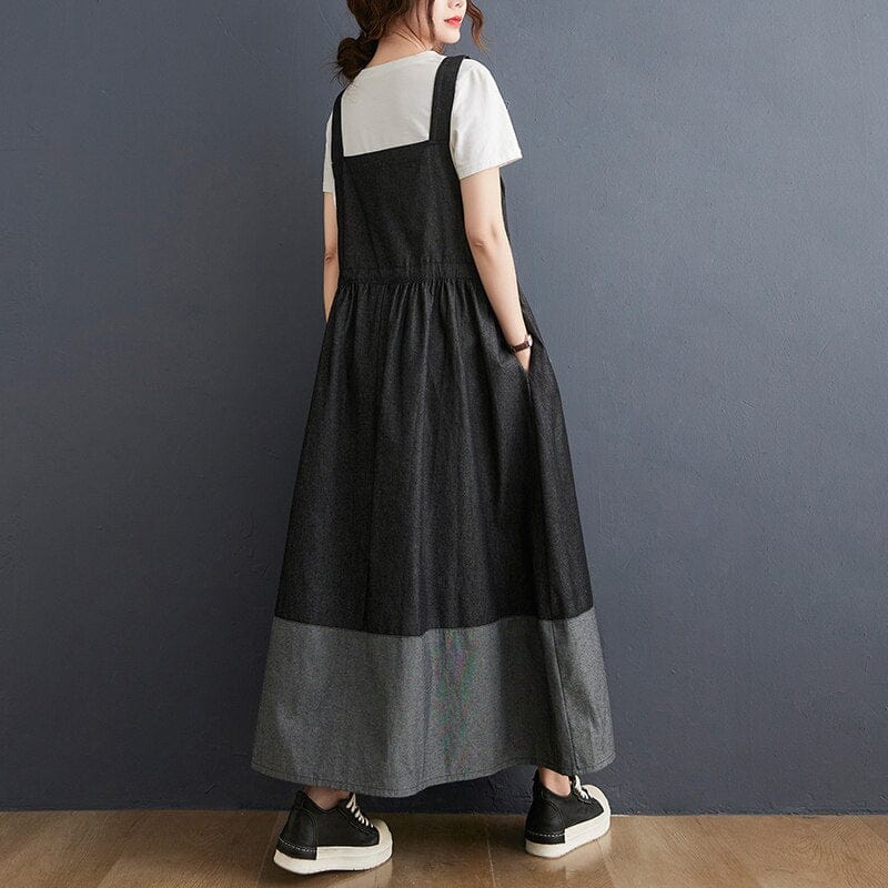 Going Off Overall Dress - VERGITR