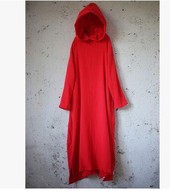 Hooded Linen Dress - YOUXIZT