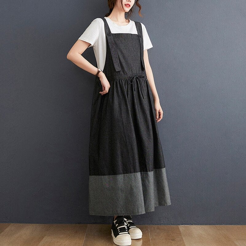 Going Off Overall Dress - VERGITR