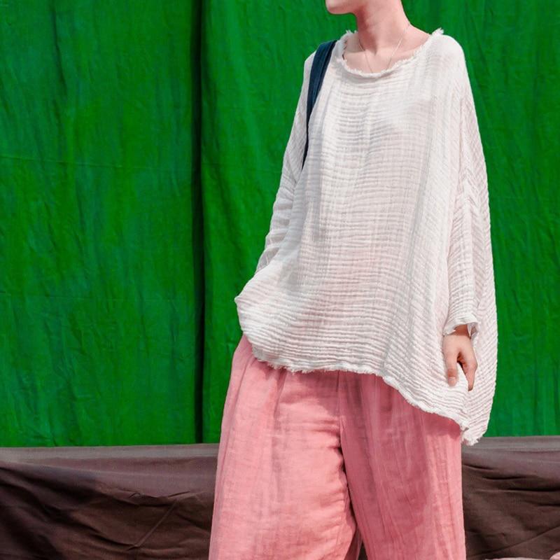 White Oversized Linen Shirt - YOUXIZT