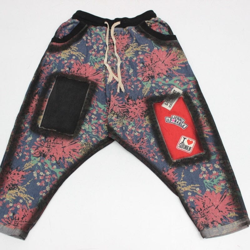 Patchwork Hipster Harem Jeans - YOUXIZT