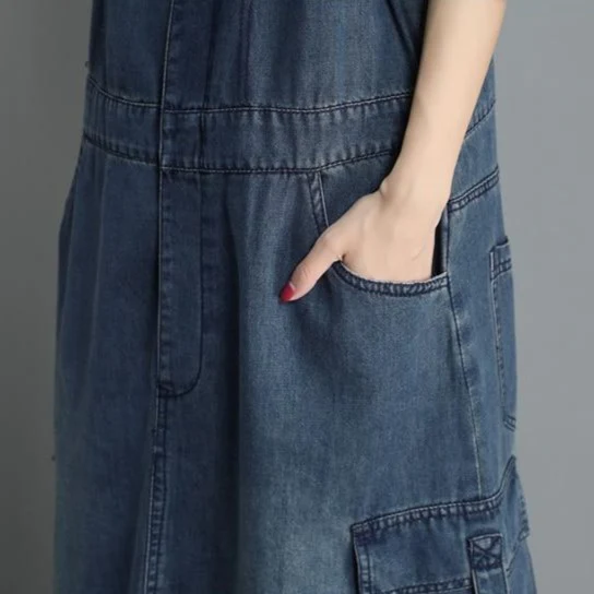 Denim Overall Dress - YOUXIZT