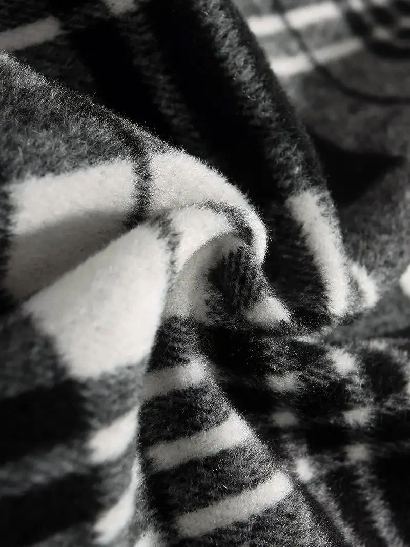 Velvet Elegance Plaid Long Skirt - YOUXIZT