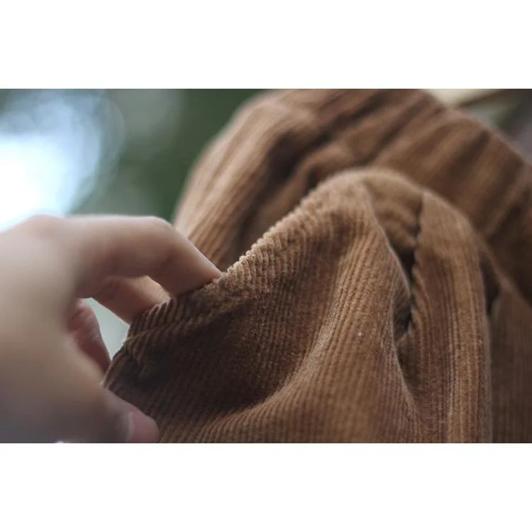 Retro Corduroy Loose Trousers - YOUXIZT