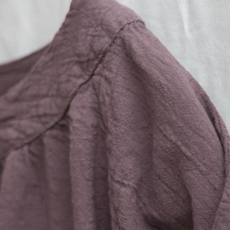 Loose Batwing Sleeve Linen T-Shirt - YOUXIZT
