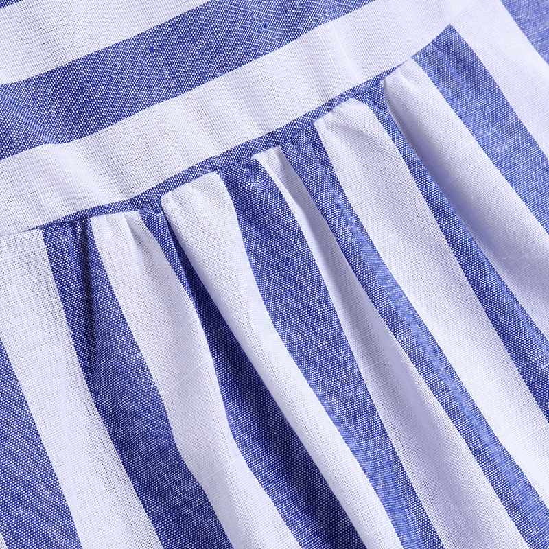 Striped Oversized Blouse - YOUXIZT