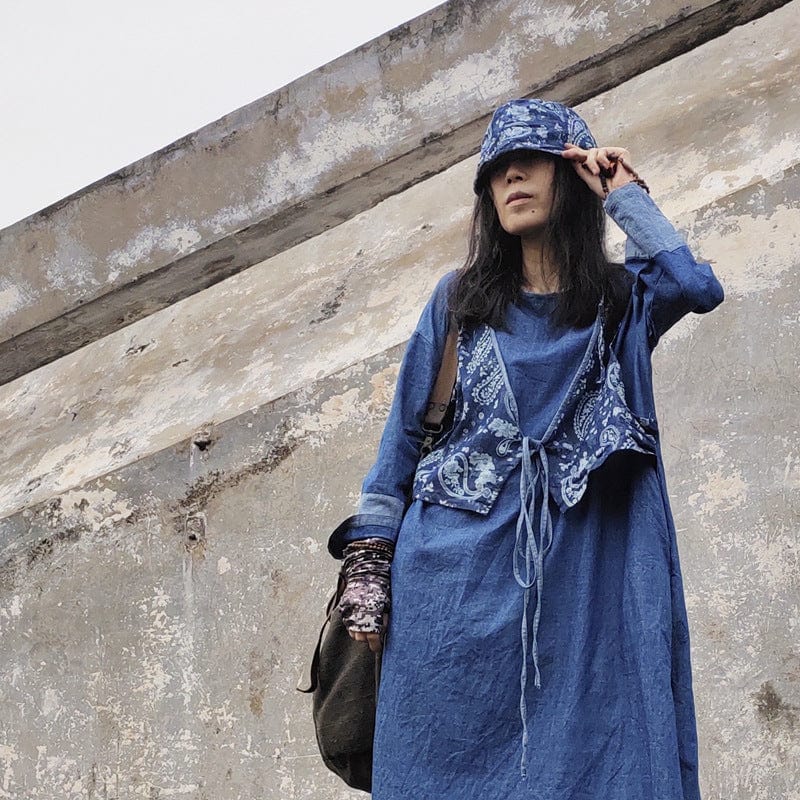 Alice Long Sleeve Denim Dress - YOUXIZT