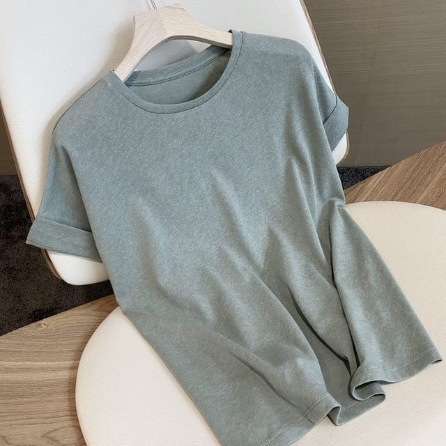 Basic Cotton and Linen T-shirt - YOUXIZT