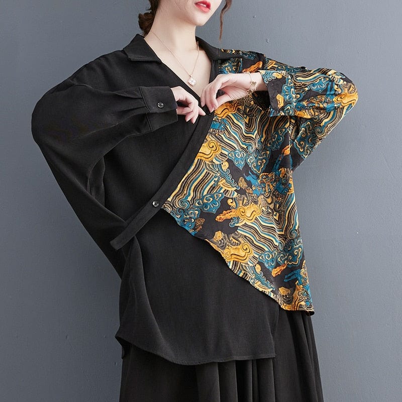 Oversized Printed Blouse + pants - YOUXIZT