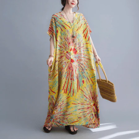 Fireworks Kaftan Dress - YOUXIZT