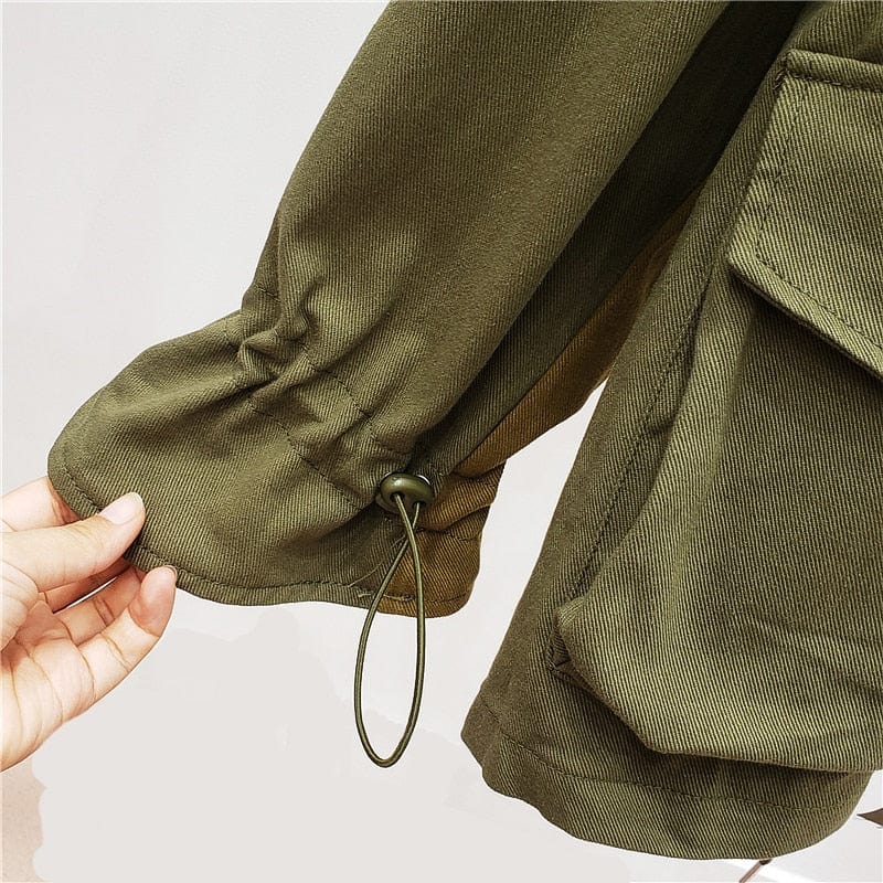 Half and Half Denim Army Jacket - YOUXIZT