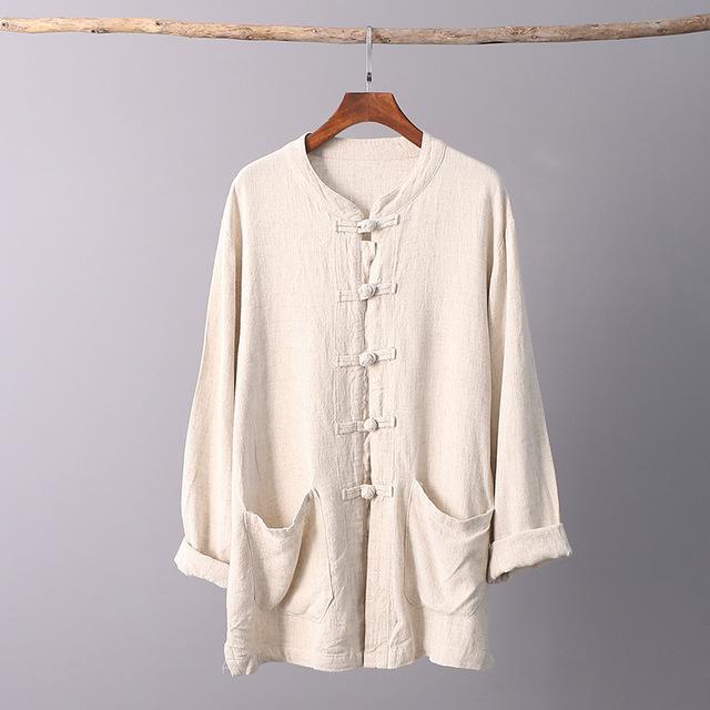 Zen Garden Cotton & Linen Blouse - YOUXIZT