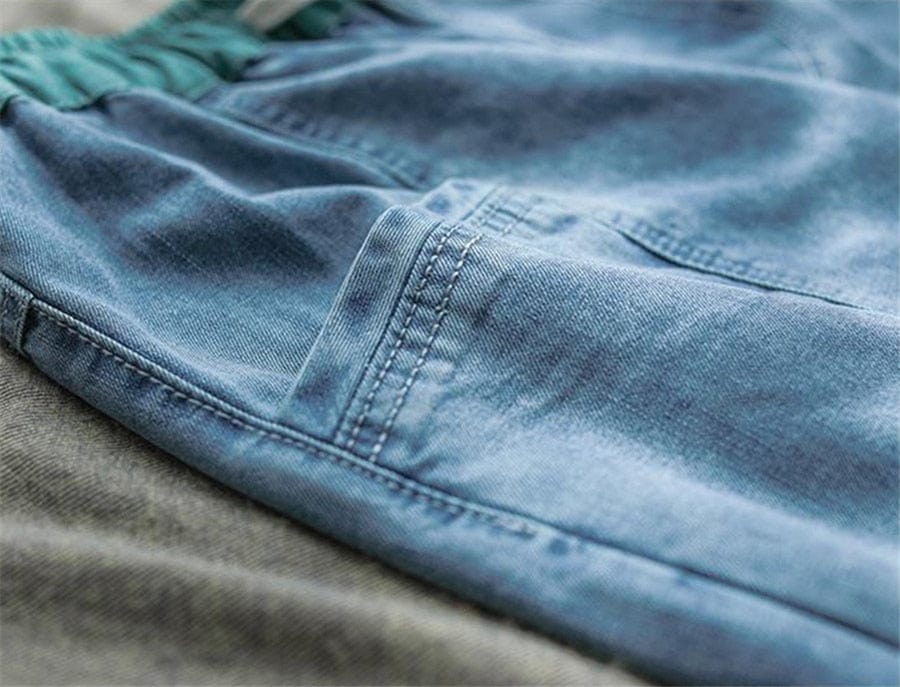 Ripped Harem High Waist Denim Pants - VERGITR