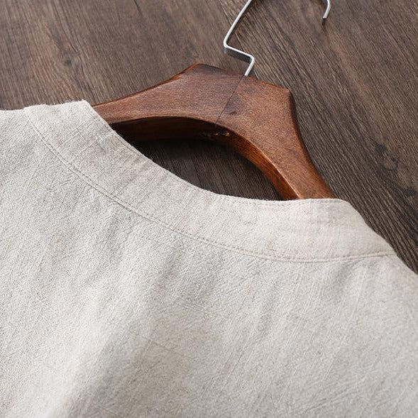 Zen Garden Cotton & Linen Blouse - YOUXIZT