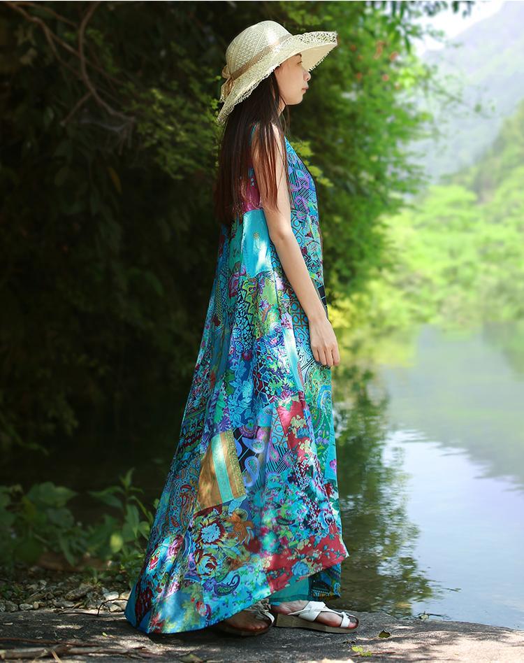 Sweet Dreams Patchwork Hippie Dress - YOUXIZT