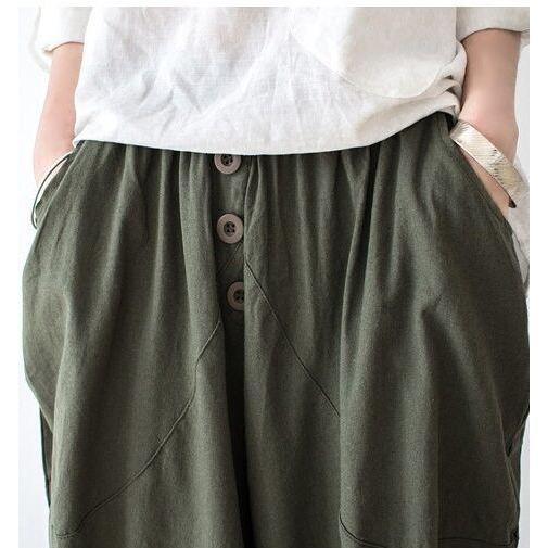 Loose Linen Trousers - YOUXIZT