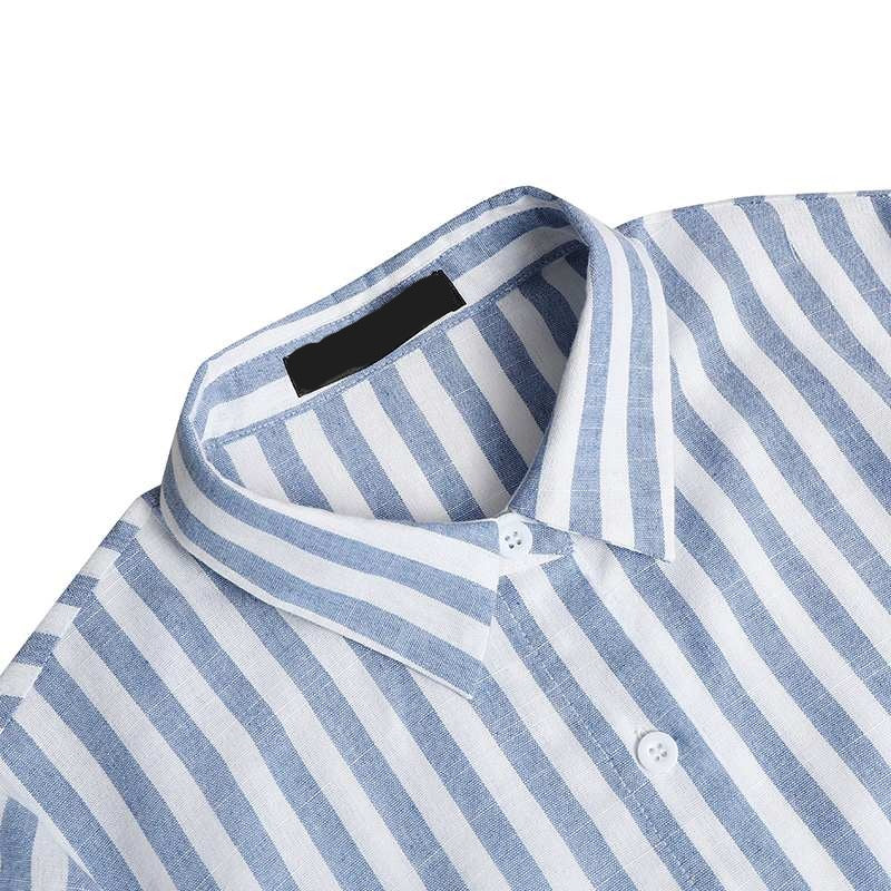 My Destiny Striped Maxi Shirt Dress - YOUXIZT