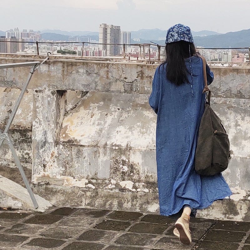 Alice Long Sleeve Denim Dress - YOUXIZT