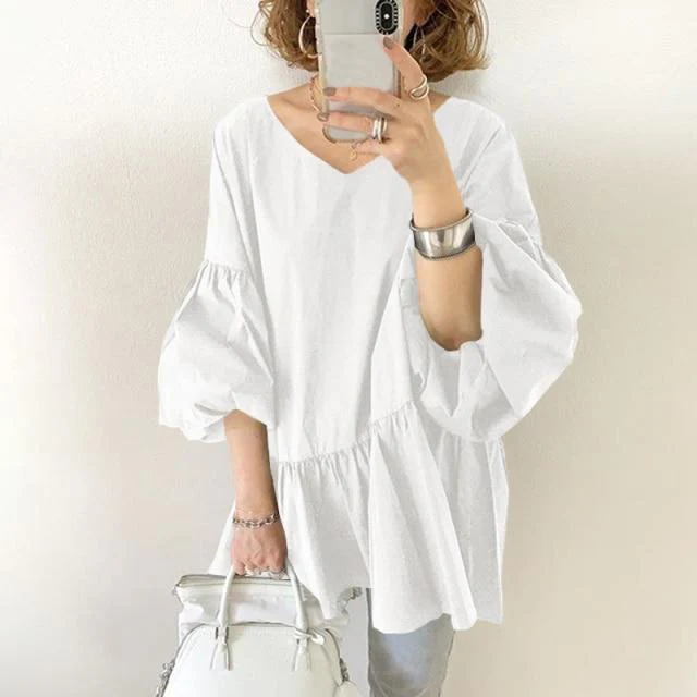 Daisy Puff Sleeve Ruffled Top - YOUXIZT