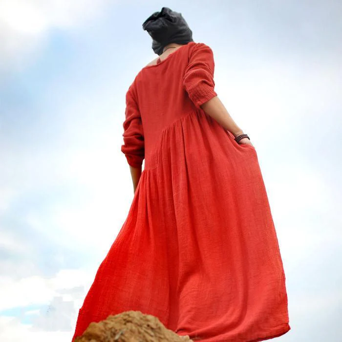 Oversized Long Hippie Dresses - YOUXIZT