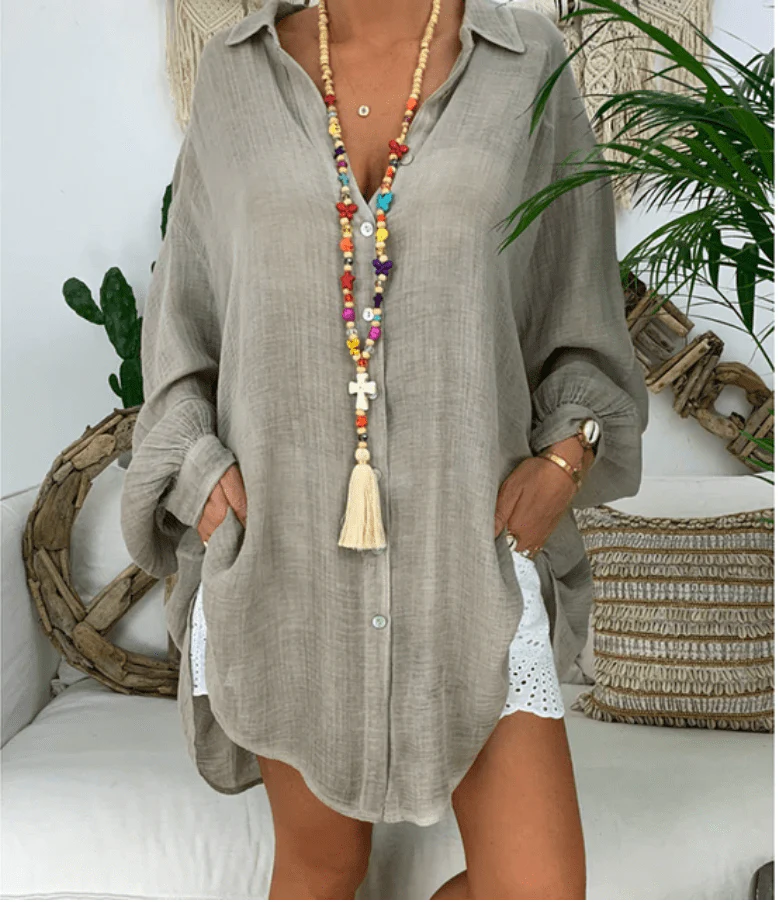 Peace Plus Size Oversized Shirt - VERGITR