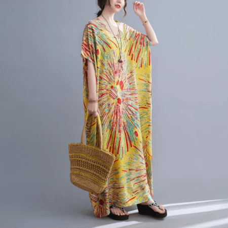 Fireworks Kaftan Dress - YOUXIZT