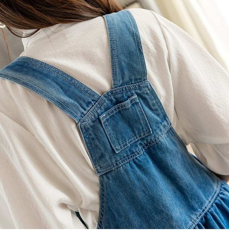 Denim Sleeveless A-Line Tank Dress - YOUXIZT