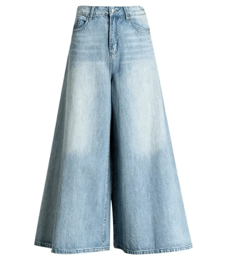 High Waist Oversized Bell Bottom Jeans - YOUXIZT