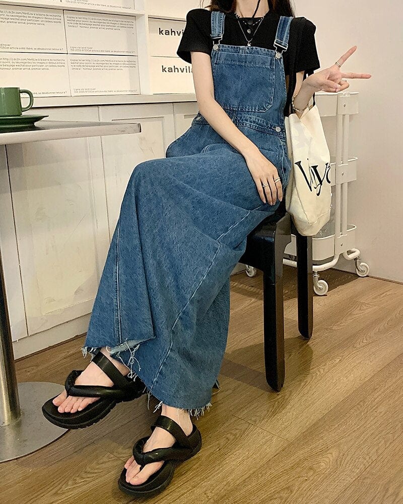 Everywhere Denim Overall Dress - YOUXIZT