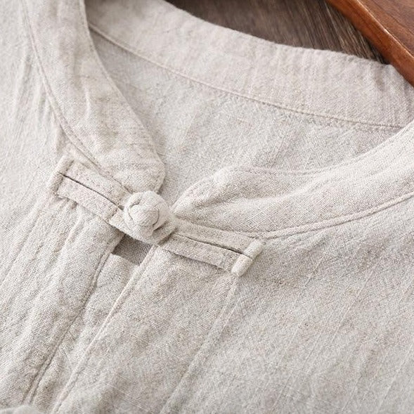 Zen Garden Cotton & Linen Blouse - YOUXIZT