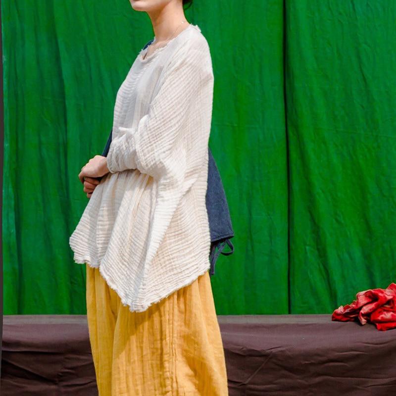 White Oversized Linen Shirt - VERGITR