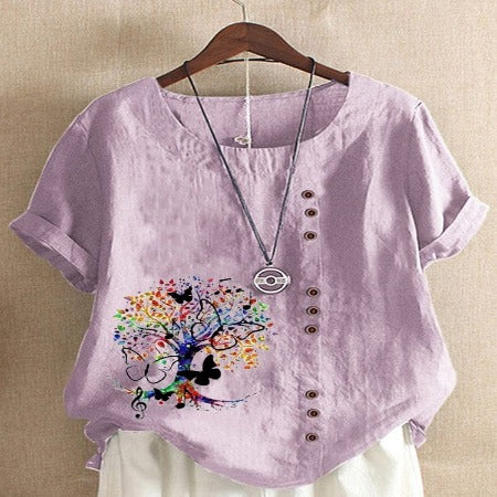 Tree of Life Printed T-Shirt - YOUXIZT