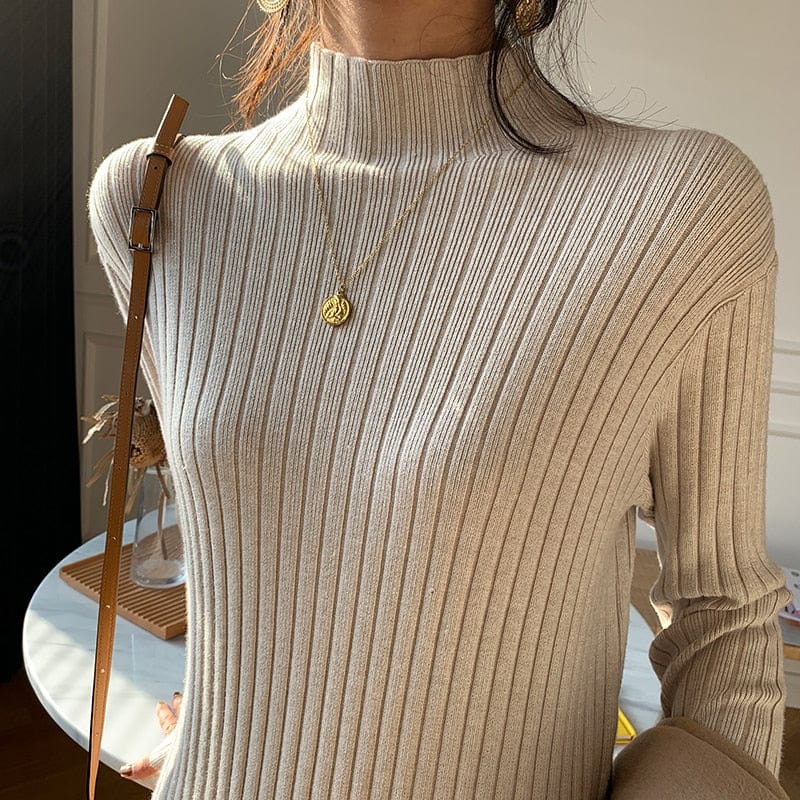 Solid Knitted Cotton Dress - YOUXIZT