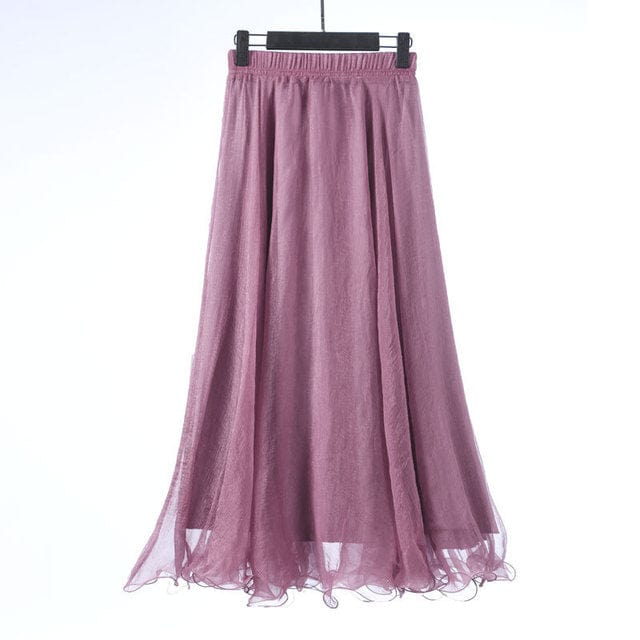 Boho Ruffled Chiffon Skirt - YOUXIZT