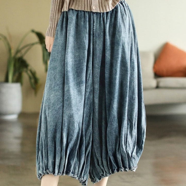High Waist Vintage Denim Pants - VERGITR