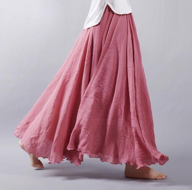 Flowy and Free Chiffon Maxi Skirt - VERGITR