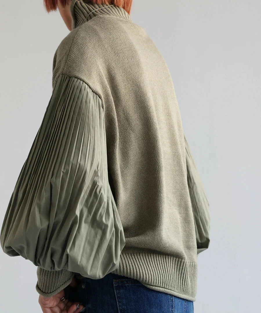 Classic Vest Pleated Sleeve Sweater - YOUXIZT
